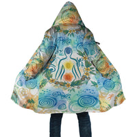 Hawaiian Piko Cultural Pride Aloha Cloak Watercolor Spiral Art - Tropical Plumeria Lei Garland