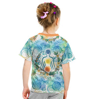 Hawaiian Piko Cultural Pride Aloha Kid T Shirt Watercolor Spiral Art - Tropical Plumeria Lei Garland