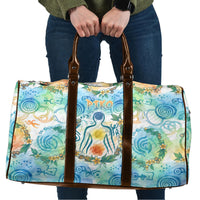 Hawaiian Piko Cultural Pride Aloha Travel Bag Watercolor Spiral Art - Tropical Plumeria Lei Garland