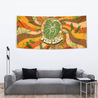 Hawaiian Piko Lani Cultivate I Ka Piko Aloha Tapestry Retro Psychedelic Taro Leaf - Hibiscus Flowers