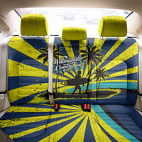 Waimanalo Oahu Hawaii Surfing Back Car Seat Cover Tropical Beach Retro Sunburst Surfboard