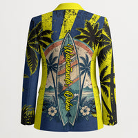 Waimanalo Oahu Hawaii Surfing Blazer Tropical Beach Retro Sunburst Surfboard