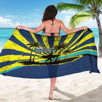 Waimanalo Oahu Hawaii Surfing Sarong Tropical Beach Retro Sunburst Surfboard