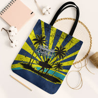 Waimanalo Oahu Hawaii Surfing Tote Bag Tropical Beach Retro Sunburst Surfboard