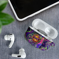 Waimanalo Hawaii Sun Rabbit AirPods Case Psychedelic Trippy Neon Swirl Graphic