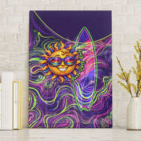 Waimanalo Hawaii Sun Rabbit Canvas Wall Art Psychedelic Trippy Neon Swirl Graphic