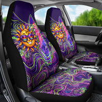 Waimanalo Hawaii Sun Rabbit Car Seat Cover Psychedelic Trippy Neon Swirl Graphic