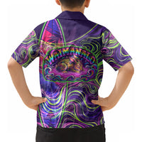 Waimanalo Hawaii Sun Rabbit Kid Hawaiian Shirt Psychedelic Trippy Neon Swirl Graphic