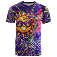 Waimanalo Hawaii Sun Rabbit T Shirt Psychedelic Trippy Neon Swirl Graphic