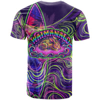 Waimanalo Hawaii Sun Rabbit T Shirt Psychedelic Trippy Neon Swirl Graphic