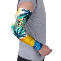 Hawaii Waimanalo Sea Turtle Arm Sleeves Cute Tropical Beach Aloha Spirit Cartoon