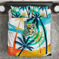 Hawaii Waimanalo Sea Turtle Bedding Set Cute Tropical Beach Aloha Spirit Cartoon
