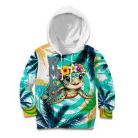 Hawaii Waimanalo Sea Turtle Kid Hoodie Cute Tropical Beach Aloha Spirit Cartoon