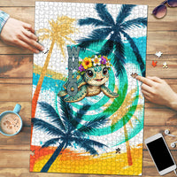 Hawaii Waimanalo Sea Turtle Puzzle Cute Tropical Beach Aloha Spirit Cartoon
