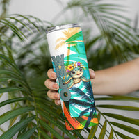 Hawaii Waimanalo Sea Turtle Skinny Tumbler Cute Tropical Beach Aloha Spirit Cartoon