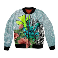 Polynesian Hawaii Bomber Jacket Kanaka with Crab Tribal tattoo TS04 Unisex Multicolor - Polynesian Pride