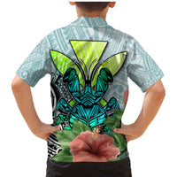 Polynesian Hawaii Family Matching Mermaid Dress and Hawaiian Shirt Kanaka with Crab Tribal tattoo TS04 - Polynesian Pride