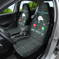 New Zealand is Calling and I Must Go Car Seat Cover Kiwi Bird Silhouette