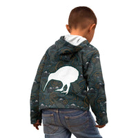 New Zealand is Calling and I Must Go Kid Hoodie Kiwi Bird Silhouette TS04 - Polynesian Pride