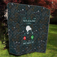 New Zealand is Calling and I Must Go Quilt Kiwi Bird Silhouette