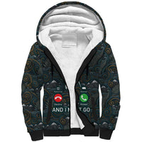 New Zealand is Calling and I Must Go Sherpa Hoodie Kiwi Bird Silhouette