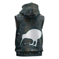 New Zealand is Calling and I Must Go Sleeveless Hoodie Kiwi Bird Silhouette