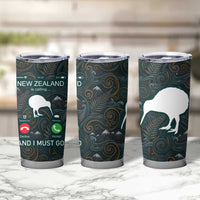 New Zealand is Calling and I Must Go Tumbler Cup Kiwi Bird Silhouette