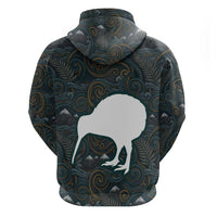 New Zealand is Calling and I Must Go Zip Hoodie Kiwi Bird Silhouette