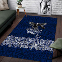 American Samoa Eagle Area Rug Sea Turtle Traditional Polynesian Tribal Tattoo