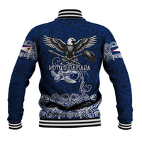 American Samoa Eagle Baseball Jacket Sea Turtle Traditional Polynesian Tribal Tattoo