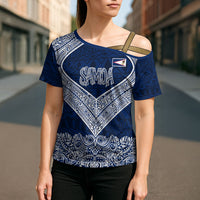 American Samoa Eagle Cross Shoulder Shirt Sea Turtle Traditional Polynesian Tribal Tattoo