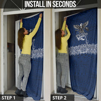 American Samoa Eagle Door Cover Sea Turtle Traditional Polynesian Tribal Tattoo
