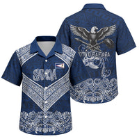American Samoa Eagle Family Matching Puletasi and Hawaiian Shirt Sea Turtle Traditional Polynesian Tribal Tattoo