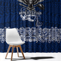 American Samoa Eagle Window Curtain Sea Turtle Traditional Polynesian Tribal Tattoo