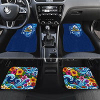 American Samoa Pago Pago Car Mats Sea Turtle And Fruit Bat - Tropical Hibiscus Flowers Polynesian