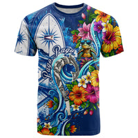 American Samoa Pago Pago T Shirt Sea Turtle And Fruit Bat - Tropical Hibiscus Flowers Polynesian