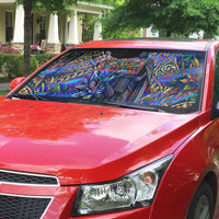 American Samoa Warrior Auto Sun Shade Polynesian Fruit Bat Talofa Urban Graffiti Street Art