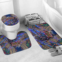 American Samoa Warrior Bathroom Set Polynesian Fruit Bat Talofa Urban Graffiti Street Art