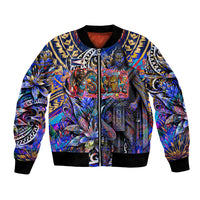 American Samoa Warrior Bomber Jacket Polynesian Fruit Bat Talofa Urban Graffiti Street Art