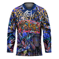 American Samoa Warrior Hockey Jersey Polynesian Fruit Bat Talofa Urban Graffiti Street Art