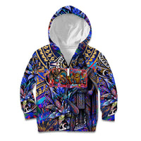 American Samoa Warrior Kid Hoodie Polynesian Fruit Bat Talofa Urban Graffiti Street Art