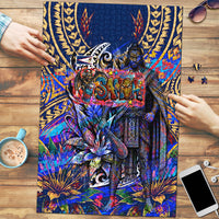 American Samoa Warrior Puzzle Polynesian Fruit Bat Talofa Urban Graffiti Street Art