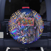 American Samoa Warrior Spare Tire Cover Polynesian Fruit Bat Talofa Urban Graffiti Street Art