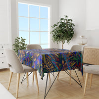 American Samoa Warrior Tablecloth Polynesian Fruit Bat Talofa Urban Graffiti Street Art