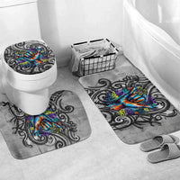 Chur Bro Shaka Sign Bathroom Set New Zealand Koru Colorful Graffiti Splash