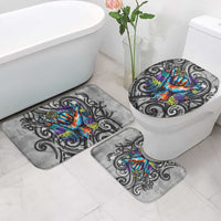 Chur Bro Shaka Sign Bathroom Set New Zealand Koru Colorful Graffiti Splash