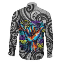 Chur Bro Shaka Sign Family Matching Mermaid Dress and Hawaiian Shirt New Zealand Koru Colorful Graffiti Splash TS04 - Polynesian Pride