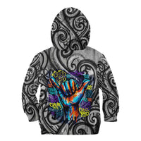 Chur Bro Shaka Sign Kid Hoodie New Zealand Koru Colorful Graffiti Splash TS04 - Polynesian Pride
