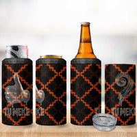 Tu Meke Maori New Zealand Slang 4 in 1 Can Cooler Tumbler with Glow Neon Step Style TS04 - Polynesian Pride