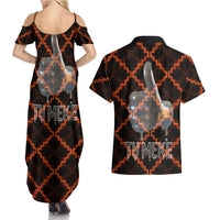 Tu Meke Maori New Zealand Slang Couples Matching Summer Maxi Dress and Hawaiian Shirt with Glow Neon Step Style